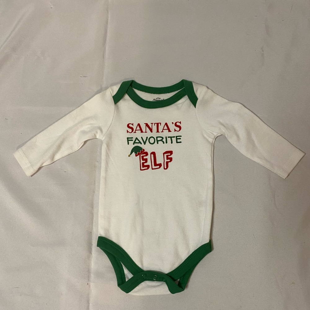 Santa’s Favorite Elf bodysuit. Size 0-3 months